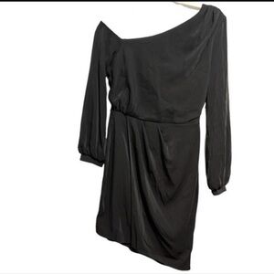 NWT L'AGENCE One Shoulder Long Sleeve Asymmetrical Mini Dress